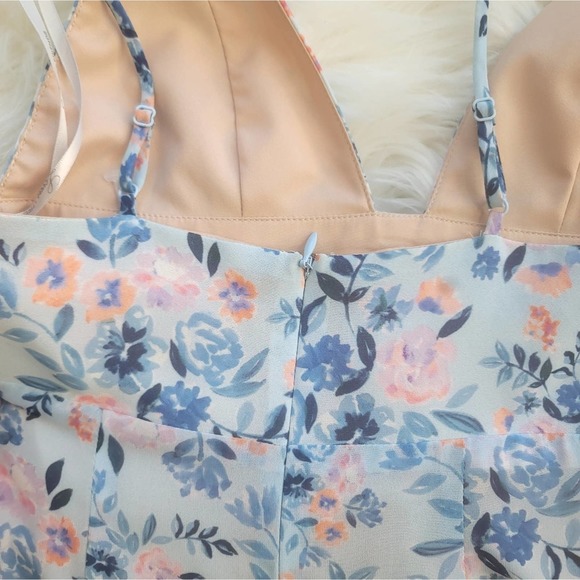 LOVERS + FRIENDS x REVOLVE AHAMANI ASYMMETRICAL GOWN IN BLUE MEADOW FLORAL XSMAL - Picture 13 of 16